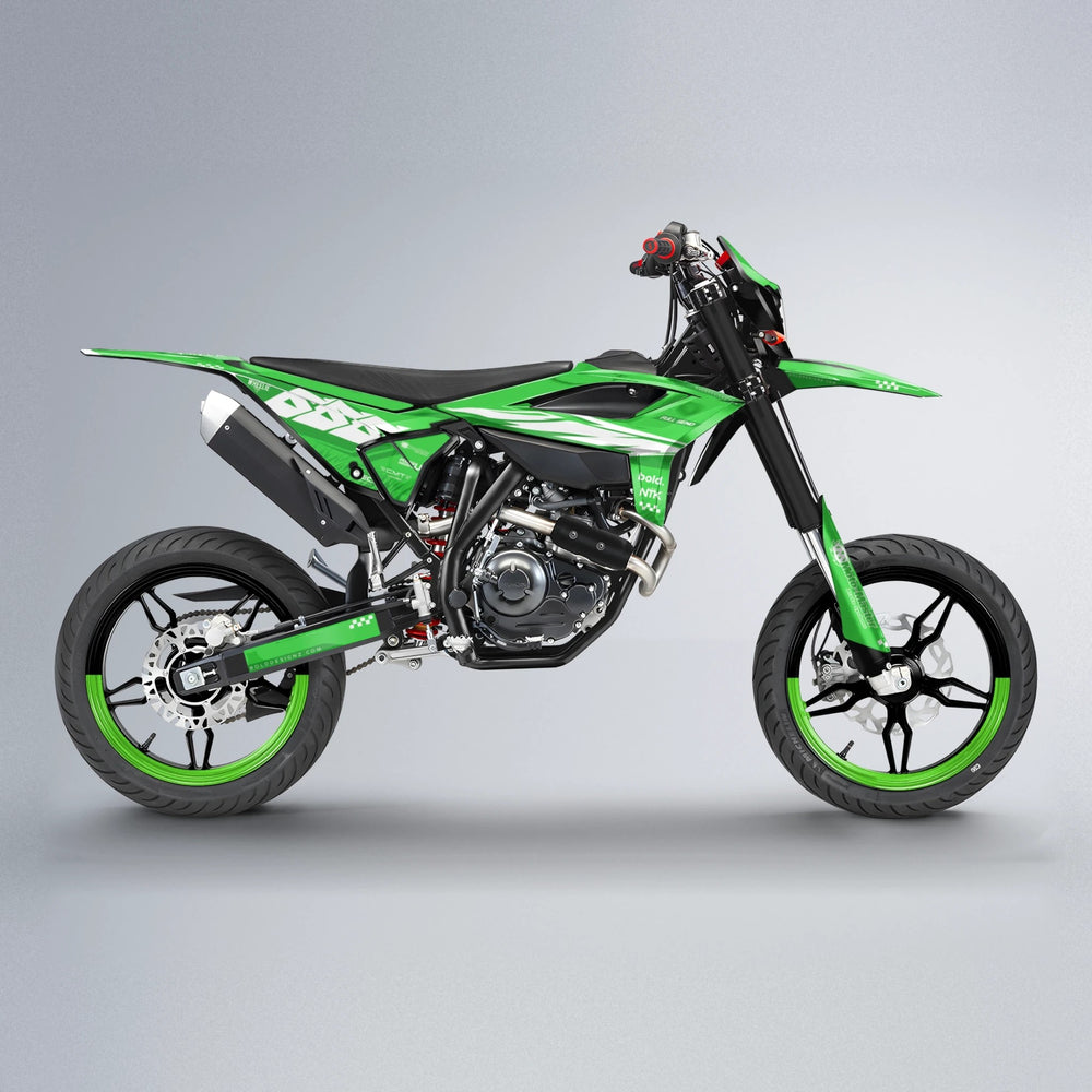 NTK V5 Beta supermoto graphics kit in Green