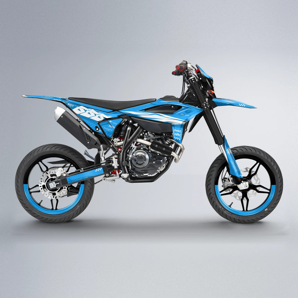 NTK V5 Beta supermoto graphics kit in Light Blue
