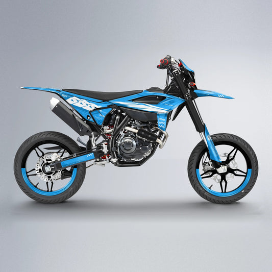 NTK V5 Beta supermoto graphics kit in Light Blue