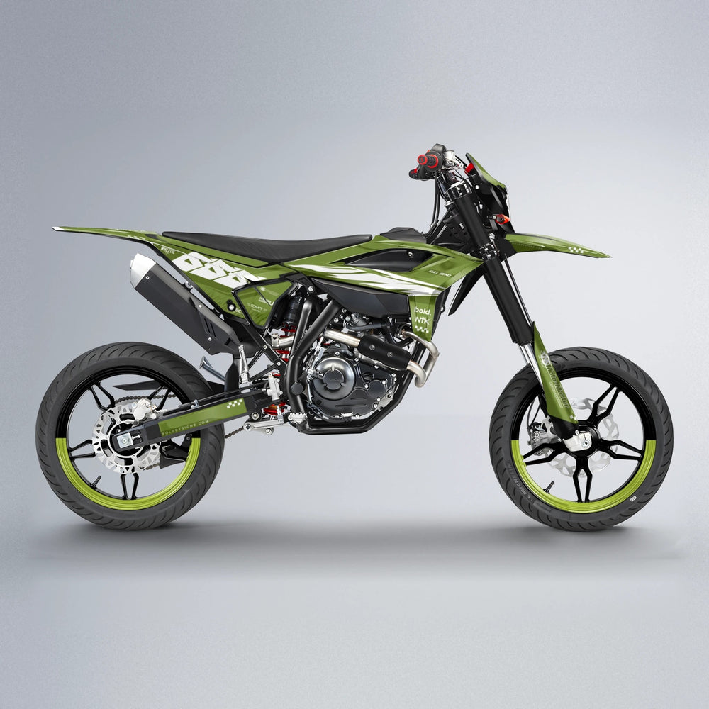 NTK V5 Beta supermoto graphics kit in Olive