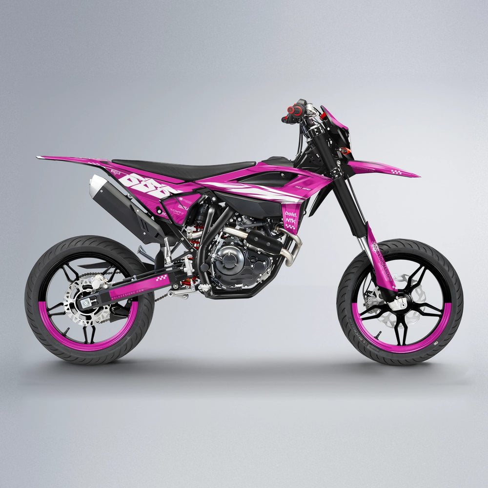NTK V5 Beta supermoto graphics kit in Pink