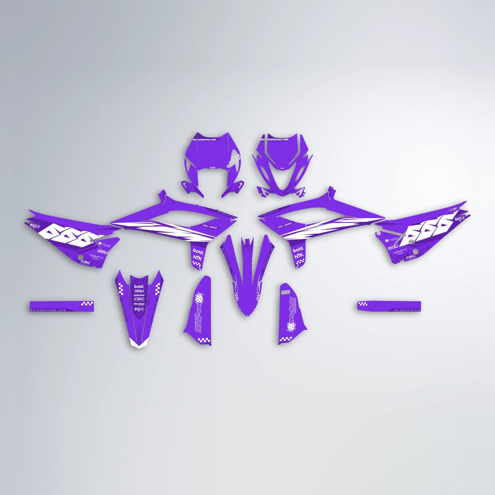 NTK V5 Beta graphics kit parts layout in Purple