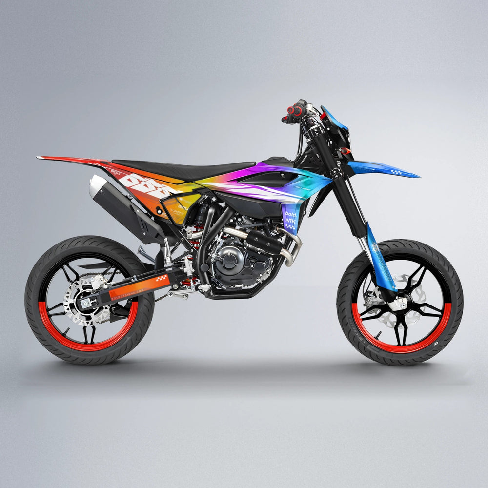 NTK V5 Beta supermoto graphics kit in Sunset Fade