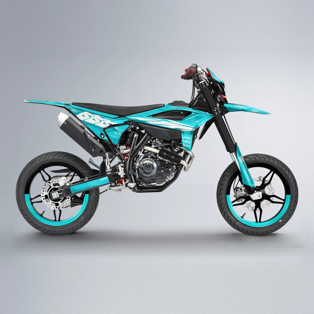 NTK V5 Beta supermoto graphics kit in Teal