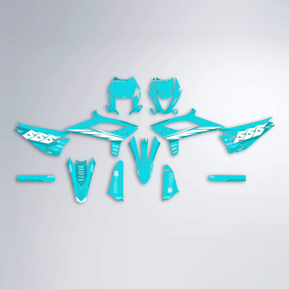 NTK V5 Beta graphics kit parts layout in Teal