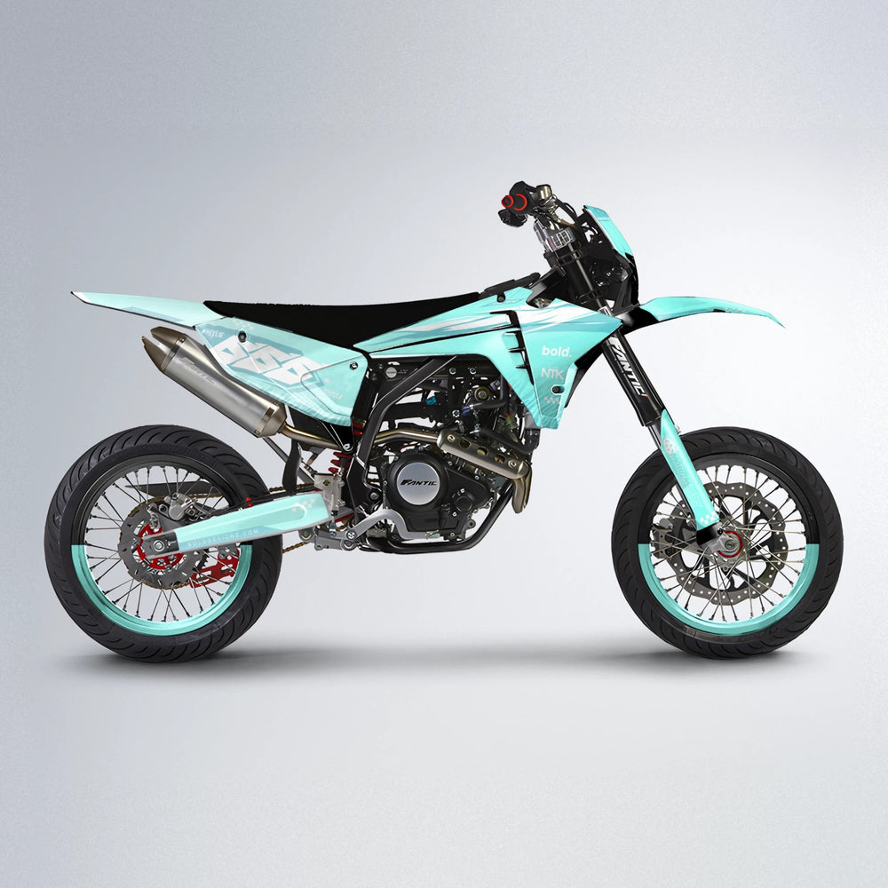 NTK V5 Fantic supermoto graphics kit in Mint