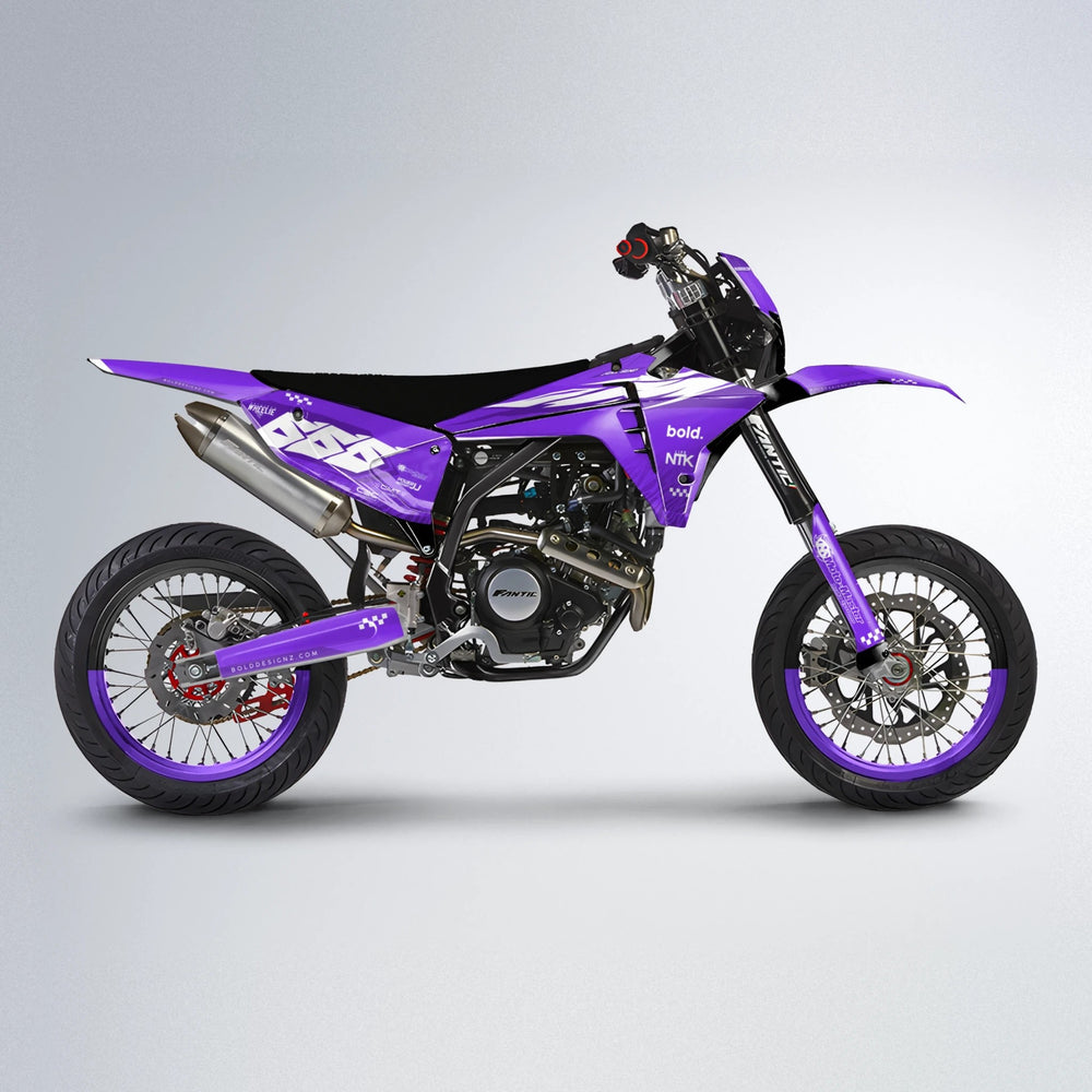NTK V5 Fantic supermoto graphics kit in Purple