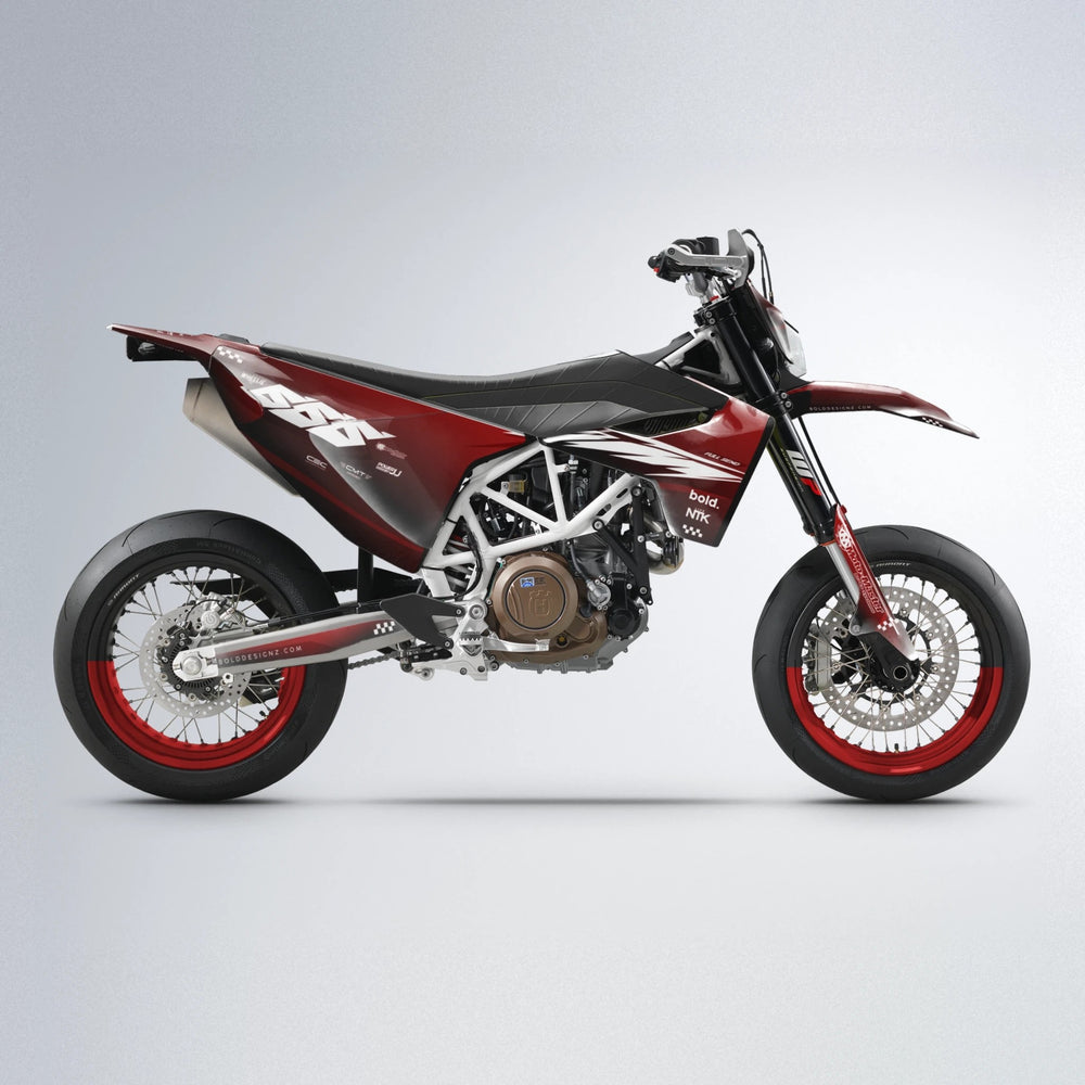 NTK V5 Husqvarna 701 supermoto graphics kit in Black & Red
