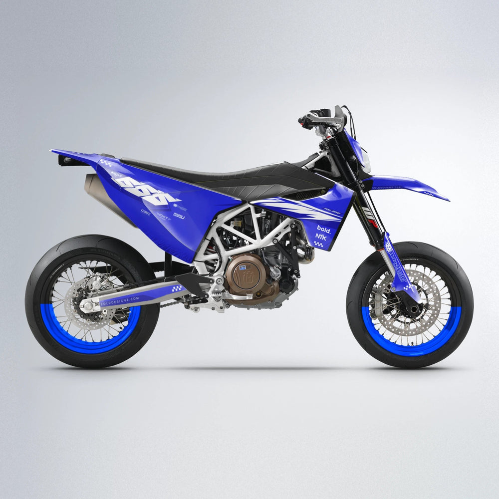 NTK V5 Husqvarna 701 supermoto graphics kit in Blue