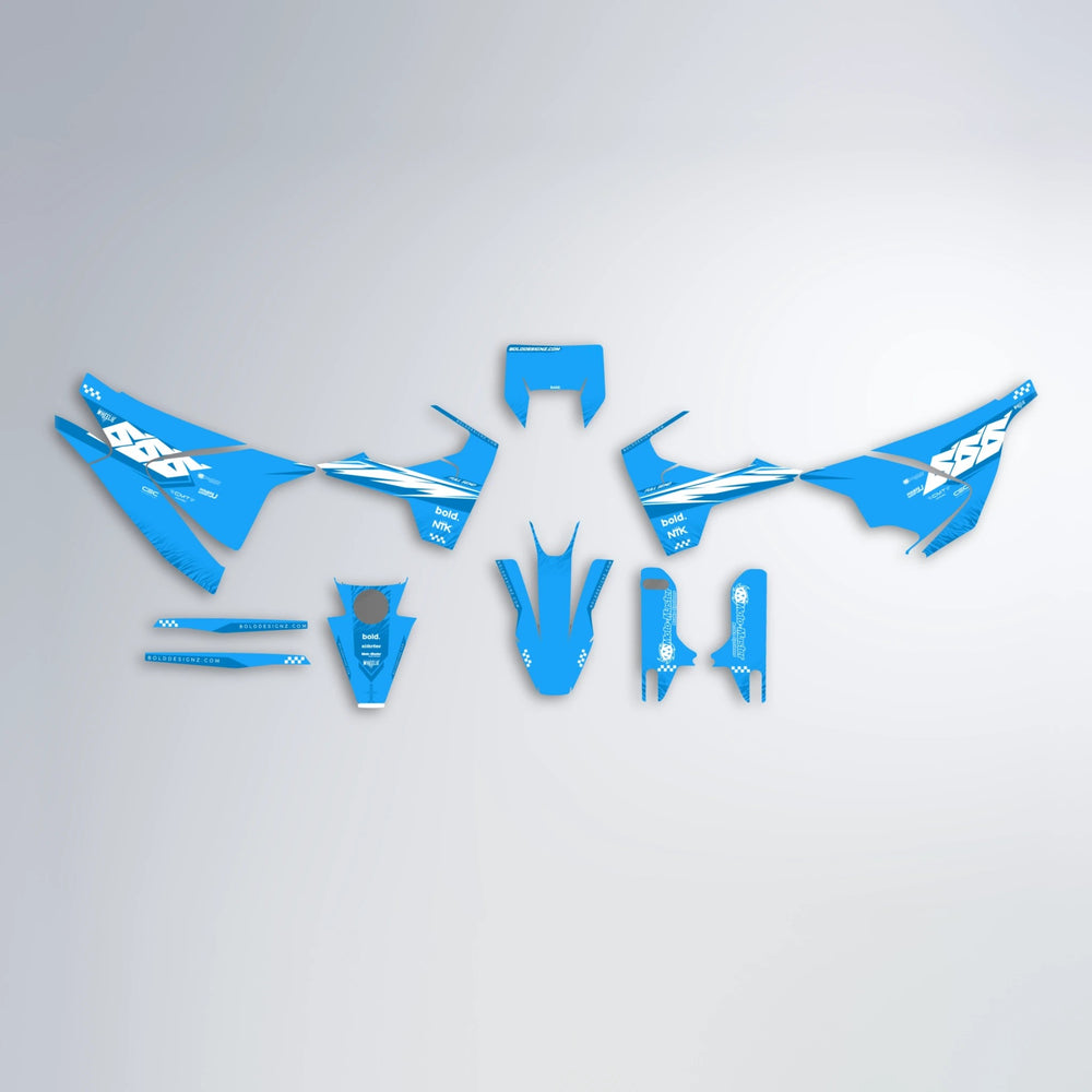 NTK V5 Husqvarna 701 graphics kit parts layout in Custom Colour