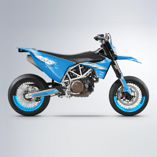 NTK V5 Husqvarna 701 supermoto graphics kit in Light Blue
