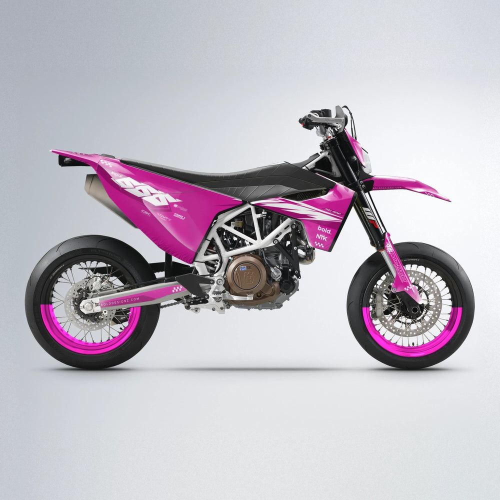 NTK V5 Husqvarna 701 supermoto graphics kit in Pink