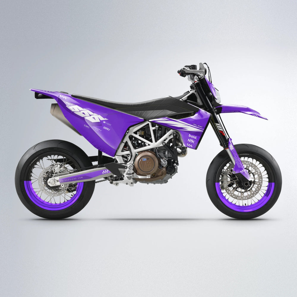 NTK V5 Husqvarna 701 supermoto graphics kit in Purple