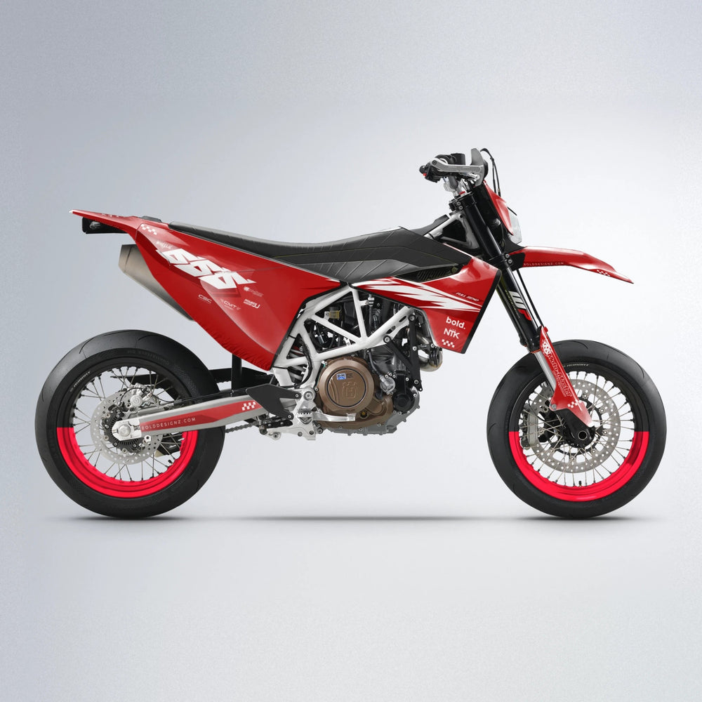 NTK V5 Husqvarna 701 supermoto graphics kit in Red