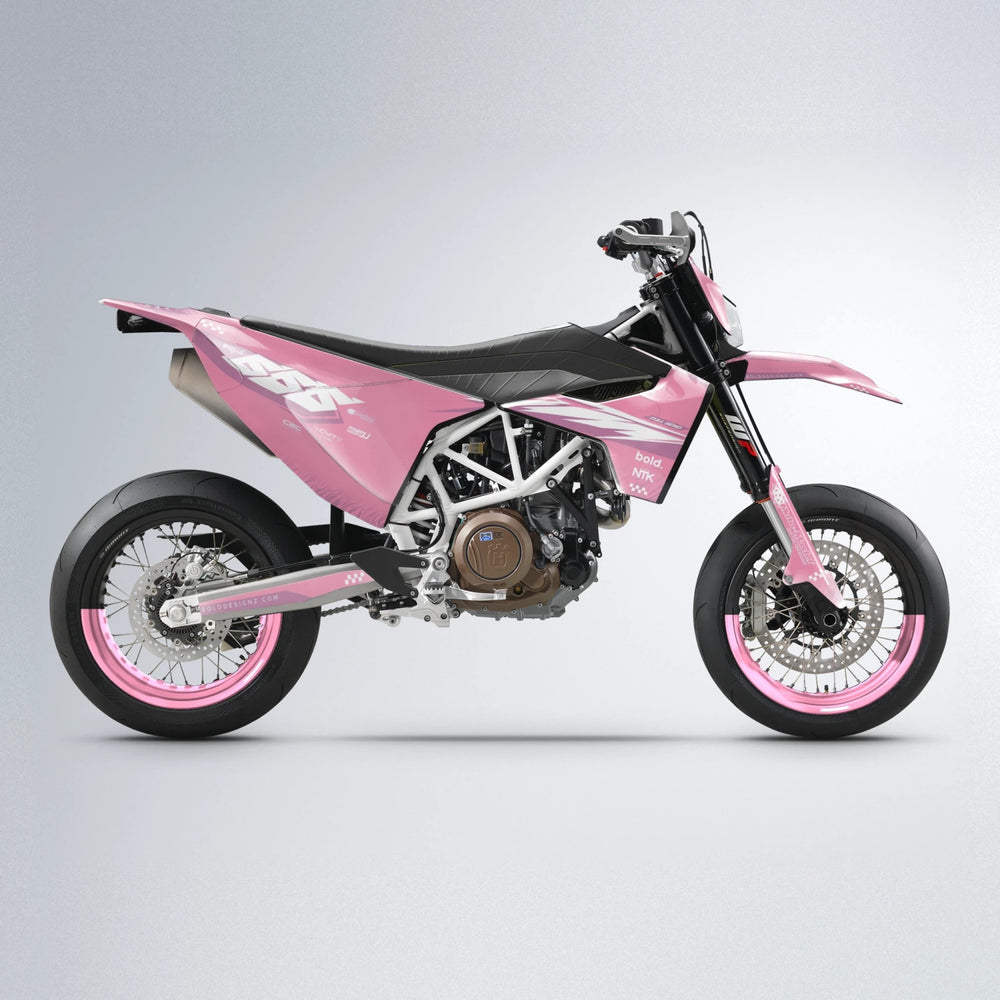 NTK V5 Husqvarna 701 supermoto graphics kit in Sakura Pink