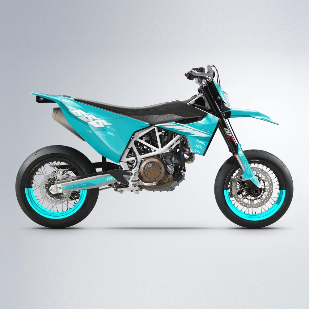 NTK V5 Husqvarna 701 supermoto graphics kit in Teal
