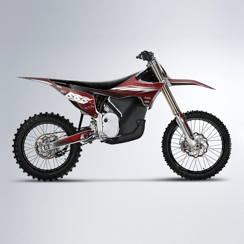 NTK V5 Stark Varg MX motocross graphics kit in Black & Red