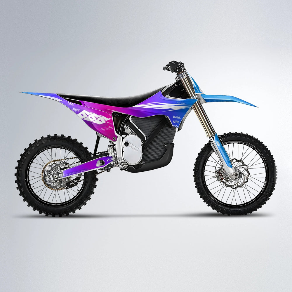 NTK V5 Stark Varg MX motocross graphics kit in Blue Purple Fade