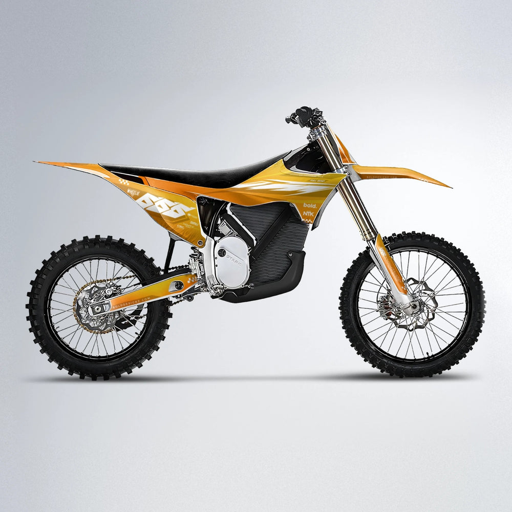 NTK V5 Stark Varg MX motocross graphics kit in Orange & Yellow