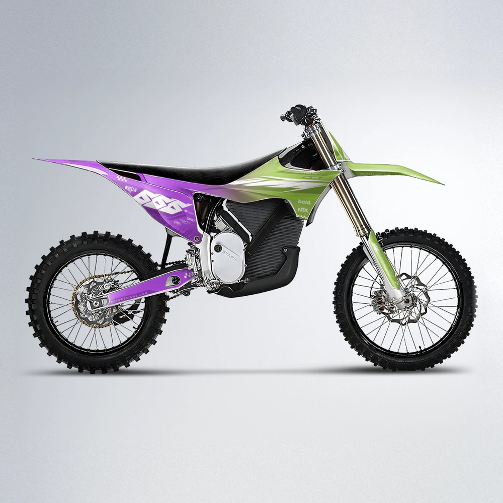 NTK V5 Stark Varg MX motocross graphics kit in Purple & Yellow