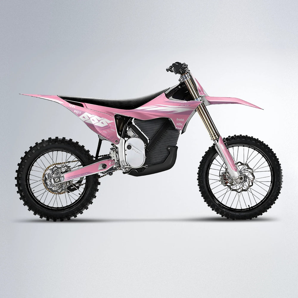 NTK V5 Stark Varg MX motocross graphics kit in Sakura Pink