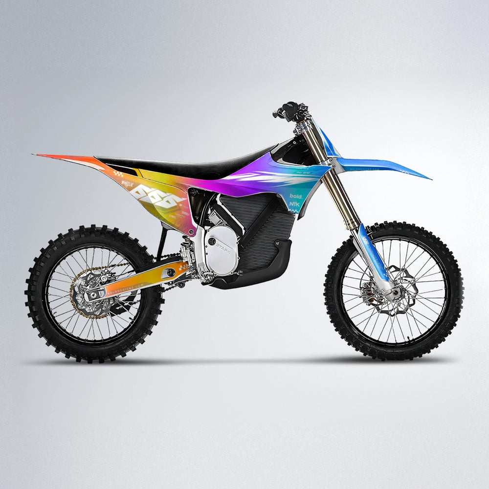 NTK V5 Stark Varg MX motocross graphics kit in Sunset Fade