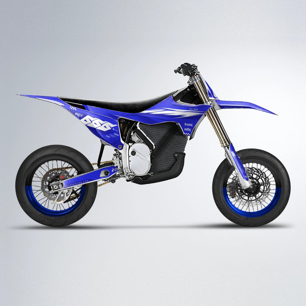 NTK V5 Stark Varg SM supermoto graphics kit in Blue