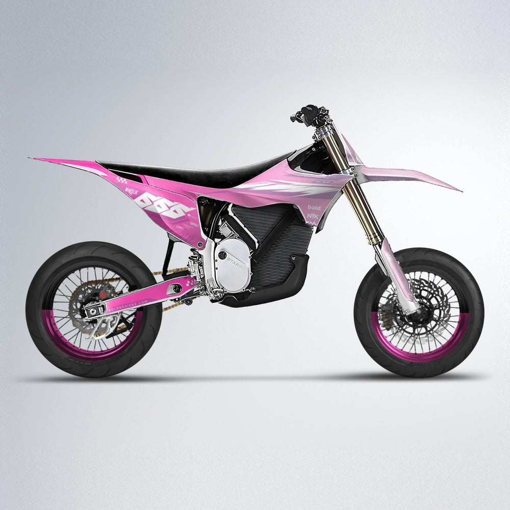 NTK V5 Stark Varg SM supermoto graphics kit in Flamingo