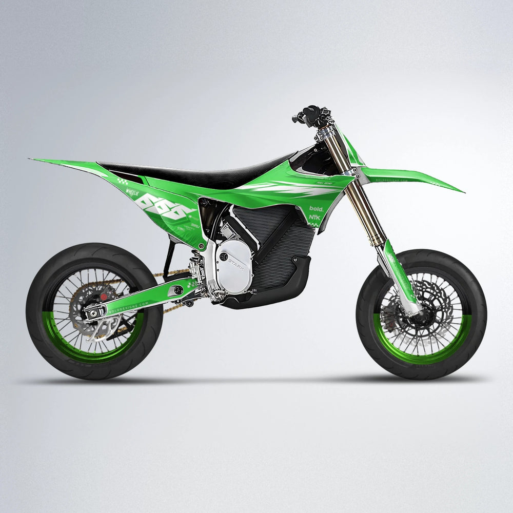 NTK V5 Stark Varg SM supermoto graphics kit in Green