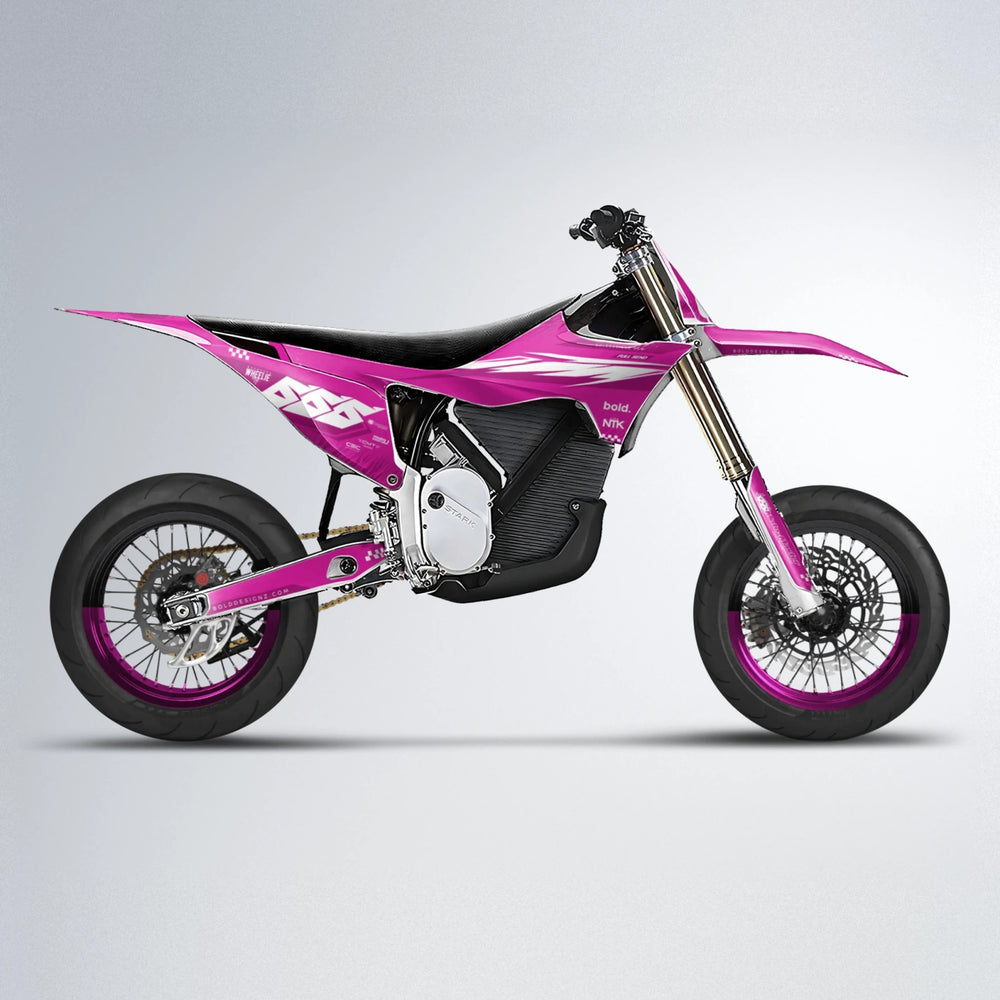 NTK V5 Stark Varg SM supermoto graphics kit in Pink