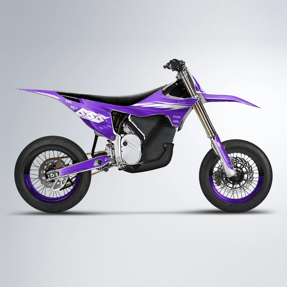NTK V5 Stark Varg SM supermoto graphics kit in Purple