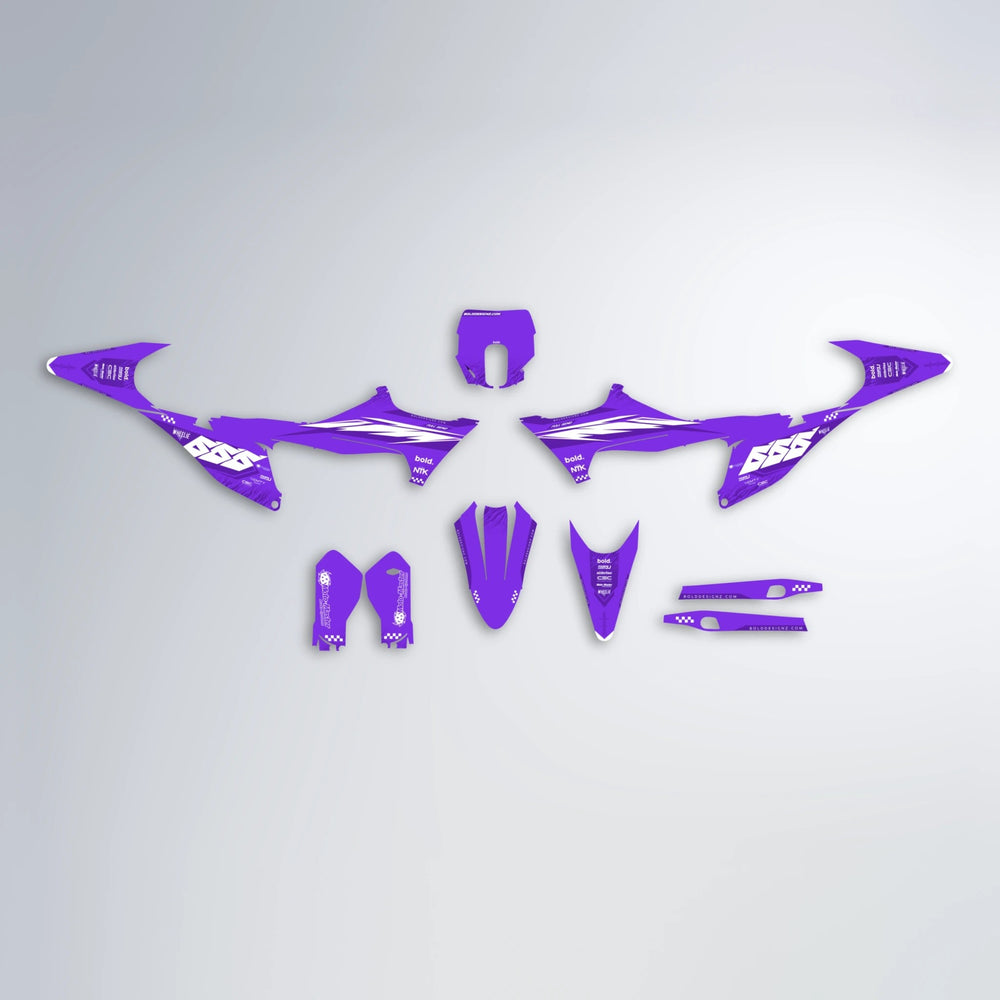 NTK V5 Stark Varg SM graphics kit parts layout in Purple