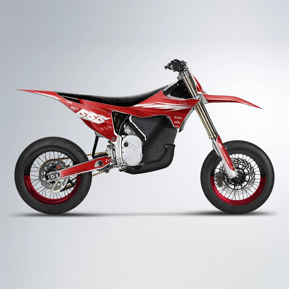 NTK V5 Stark Varg SM supermoto graphics kit in Red
