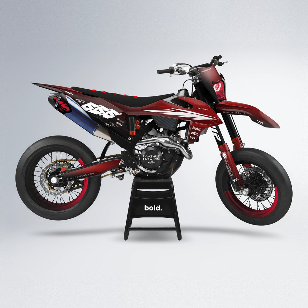 NTK V5 supermoto graphics kit in Black & Red