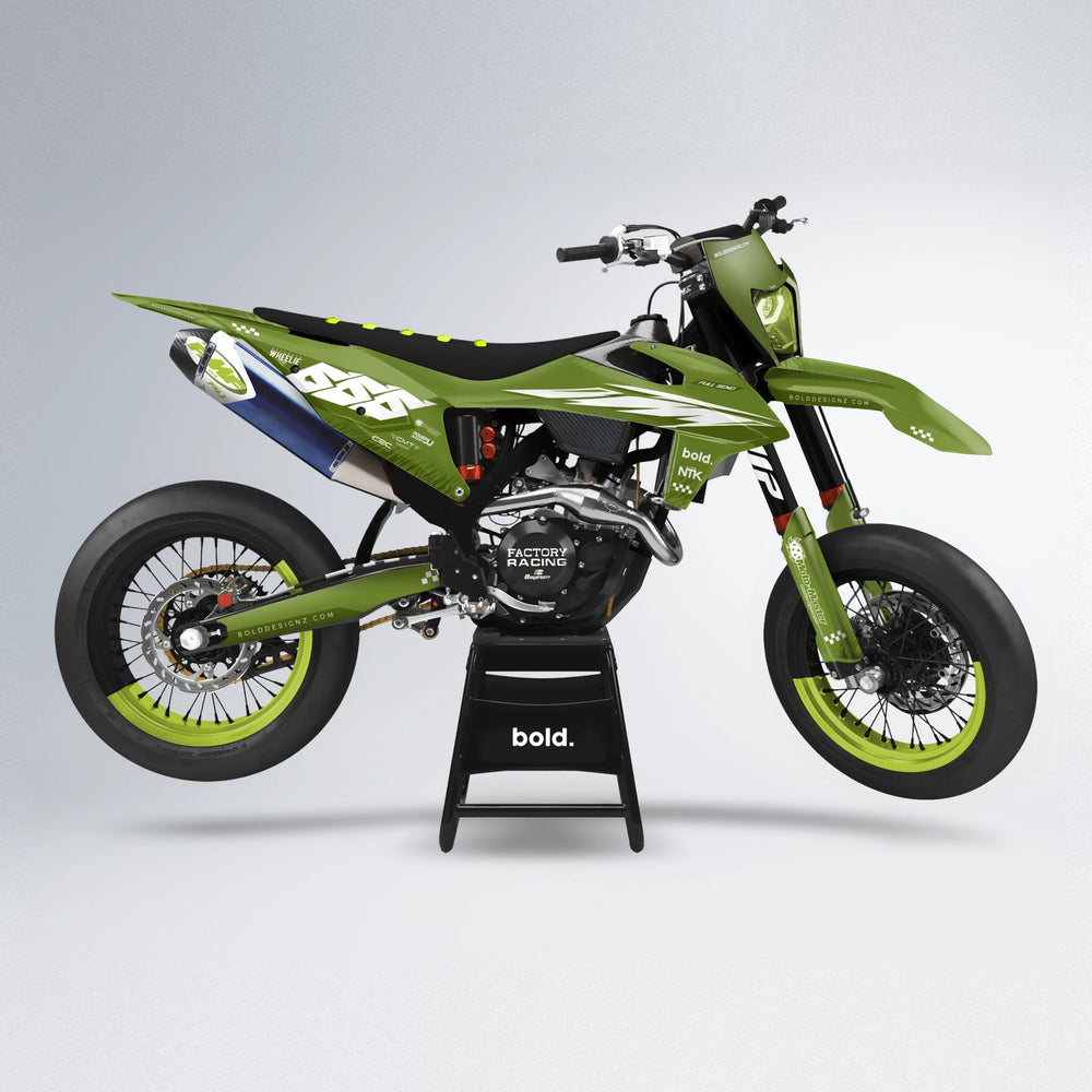 NTK V5 supermoto graphics kit in Olive