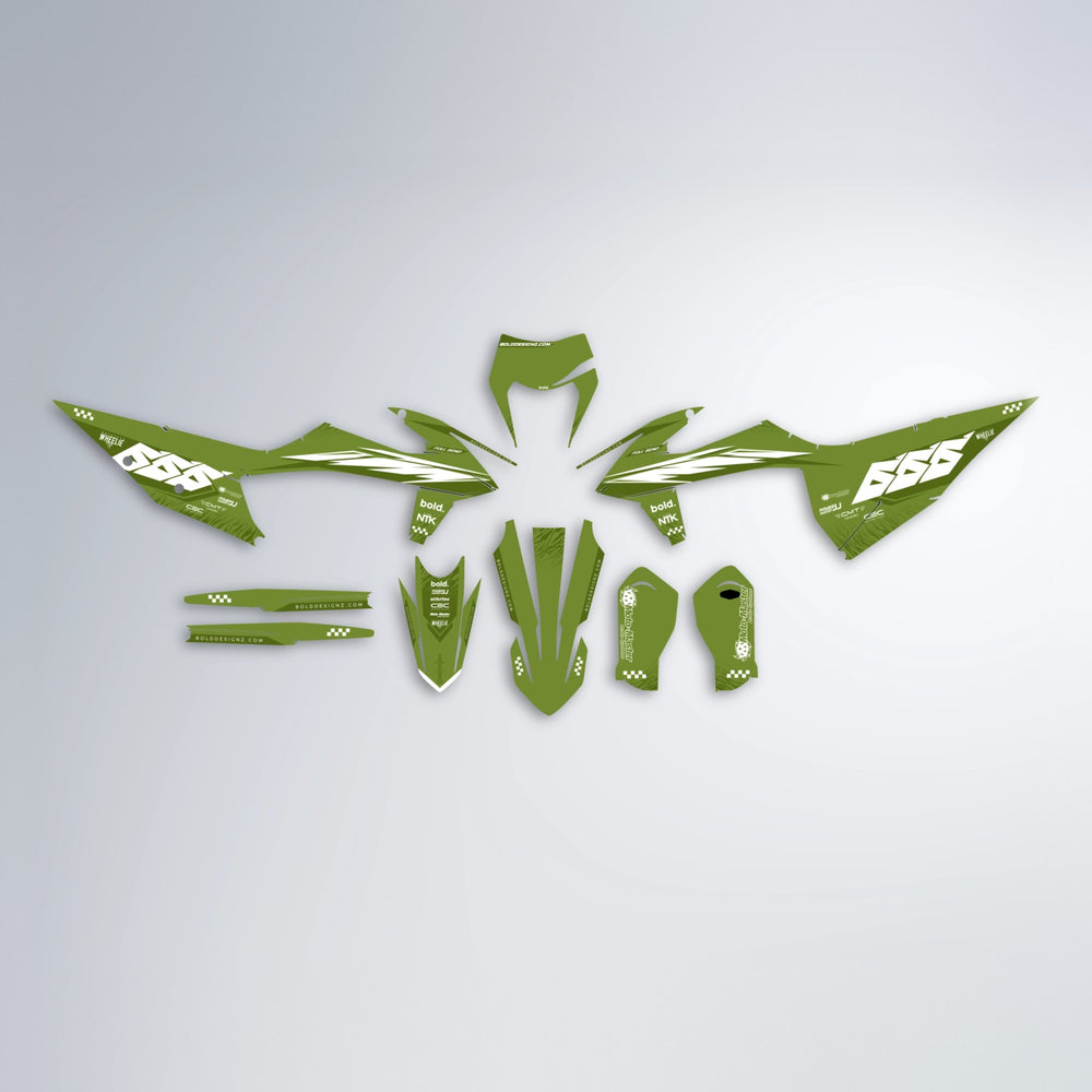 NTK V5 graphics kit parts layout in Olive