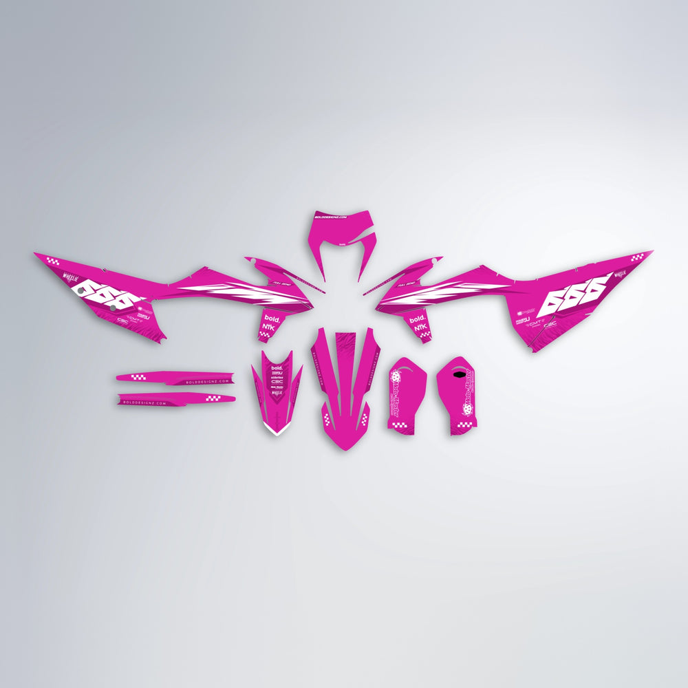 NTK V5 graphics kit parts layout in Pink