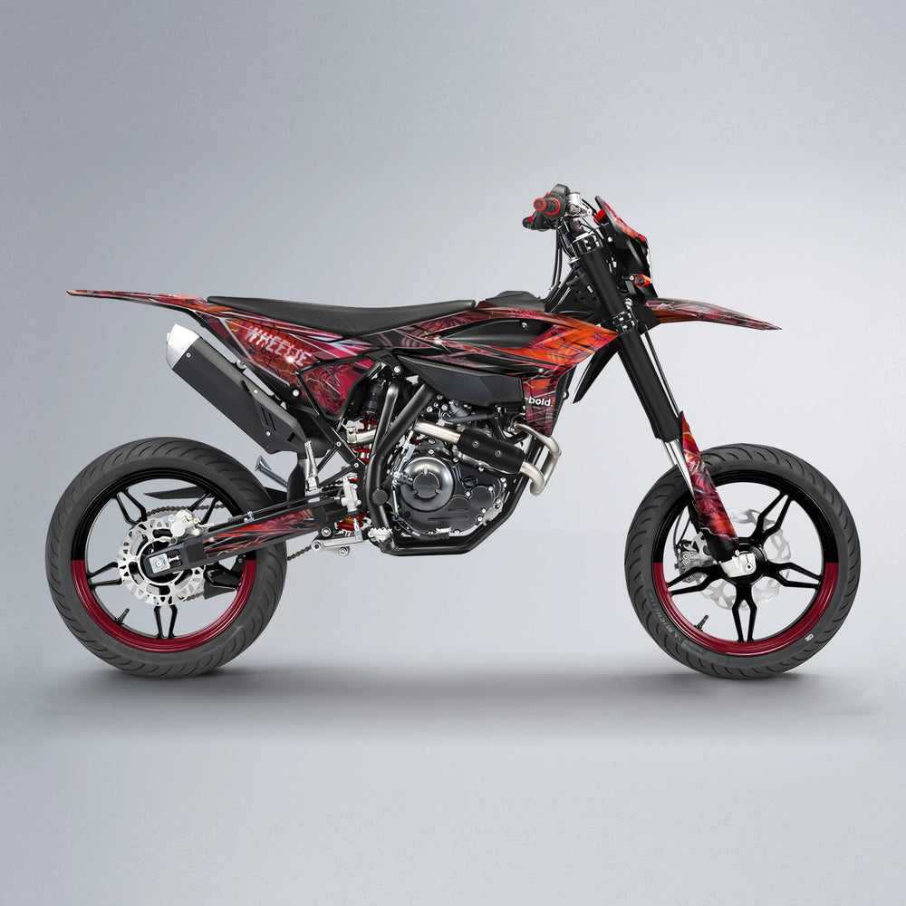OASIS Beta supermoto graphics kit in Black & Red