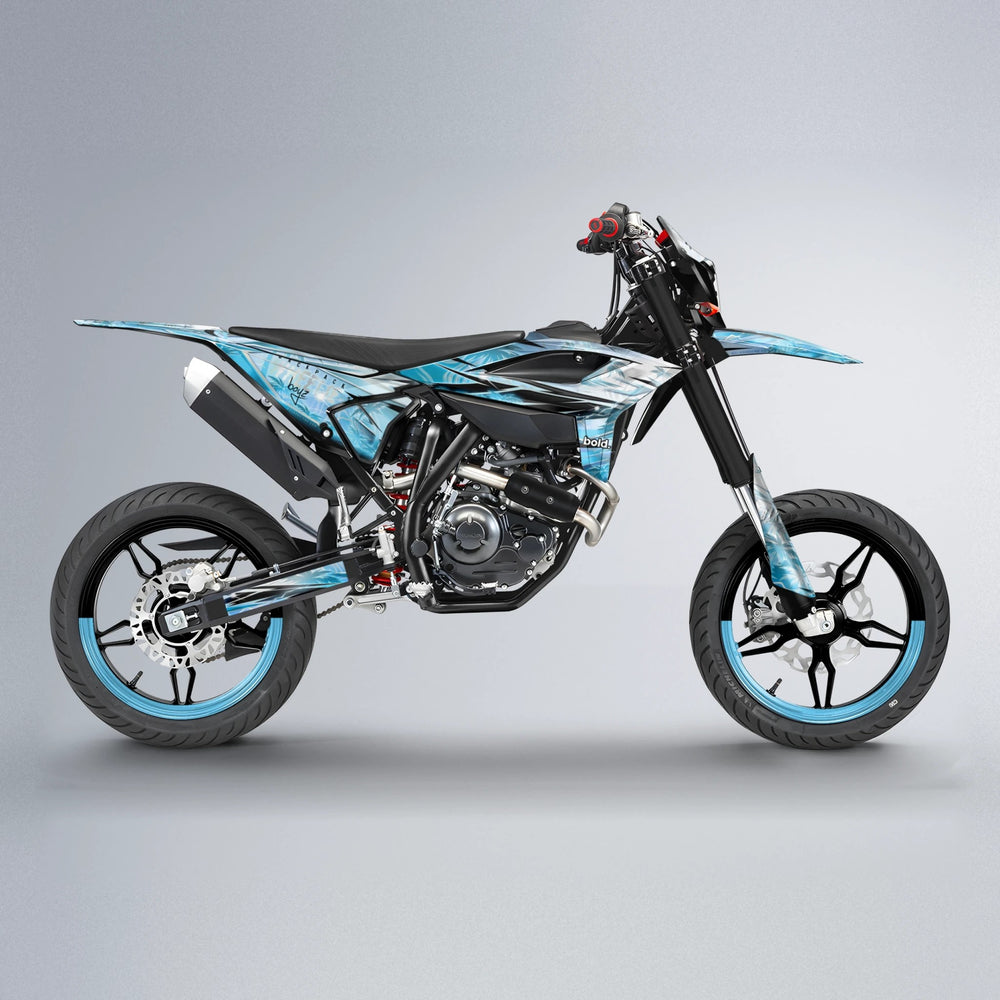 OASIS Beta supermoto graphics kit in Light Blue & White