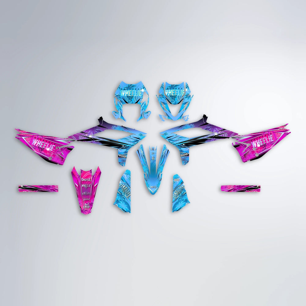 OASIS Beta graphics kit parts layout in Pink & Light Blue