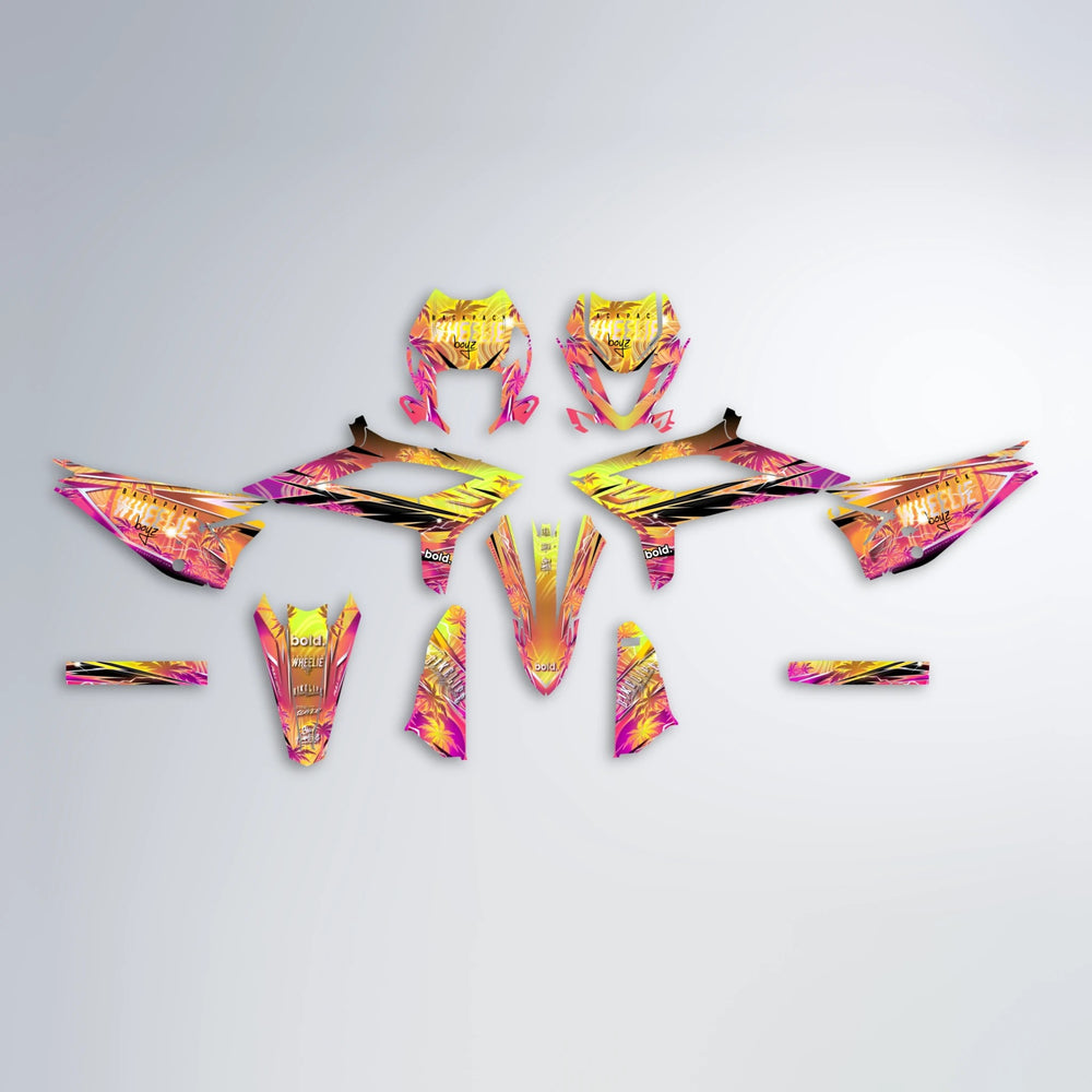 OASIS Beta graphics kit parts layout in Pink & Yellow