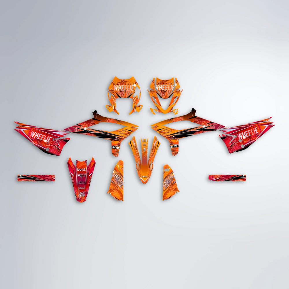 OASIS Beta graphics kit parts layout in Red & Orange
