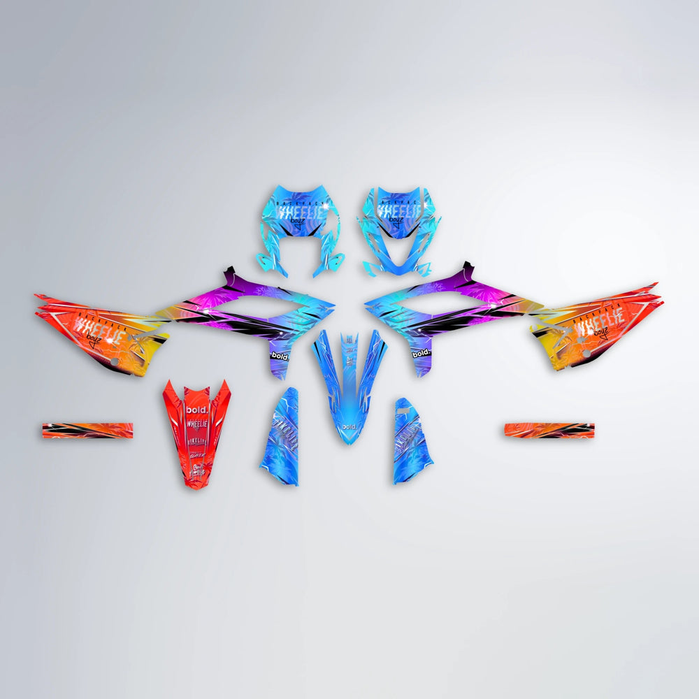 OASIS Beta graphics kit parts layout in Sunset Fade
