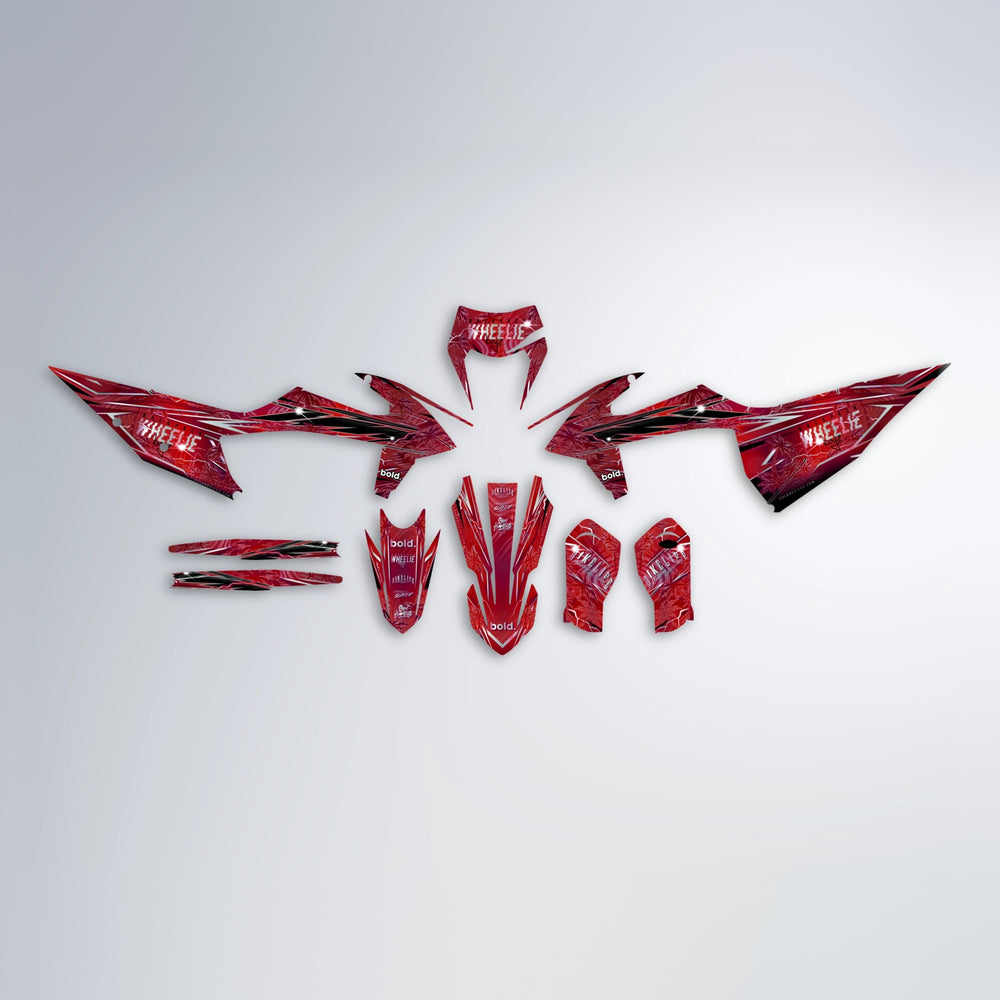 OASIS graphics kit parts layout in Red Chrome