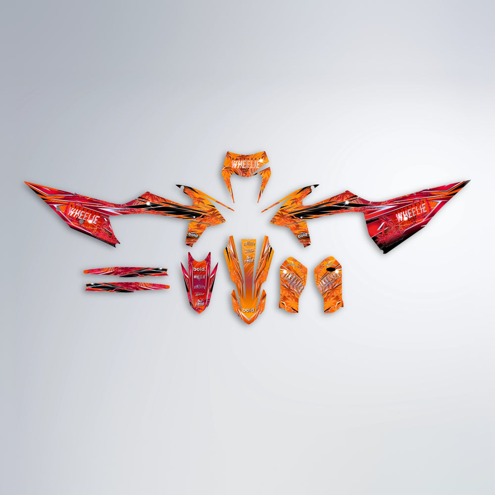 OASIS graphics kit parts layout in Red & Orange