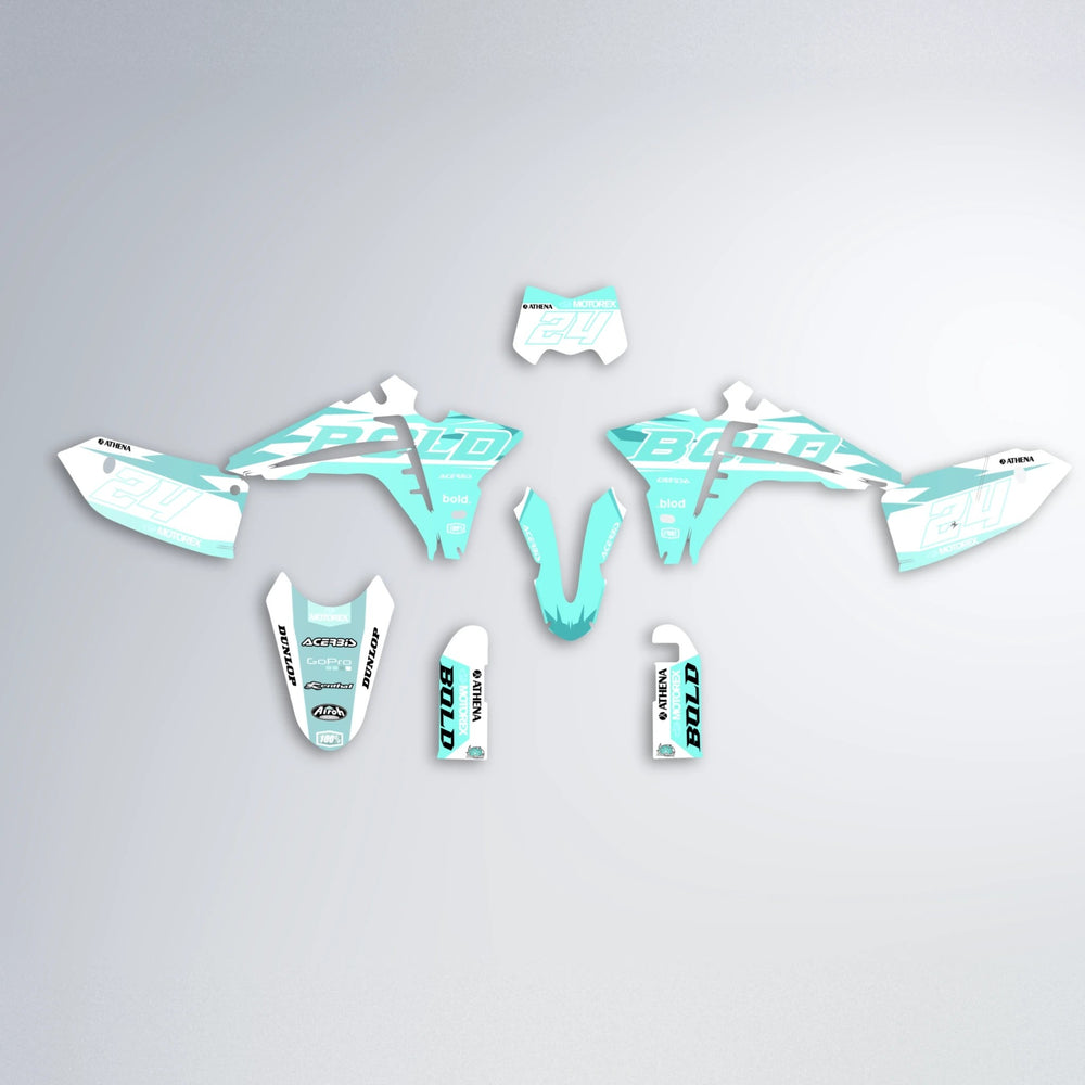 OCEAN Fantic graphics kit parts layout in Mint