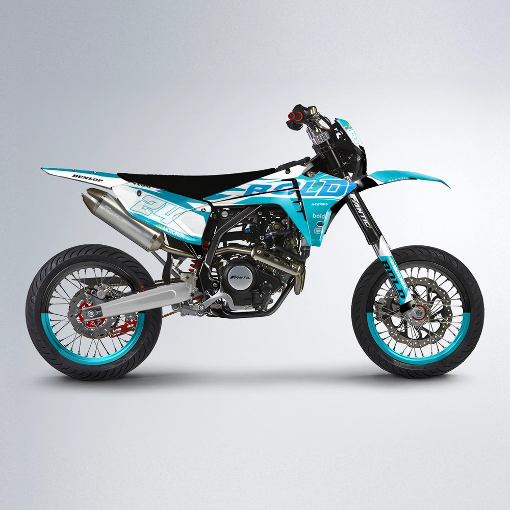 OCEAN Fantic supermoto graphics kit in Teal