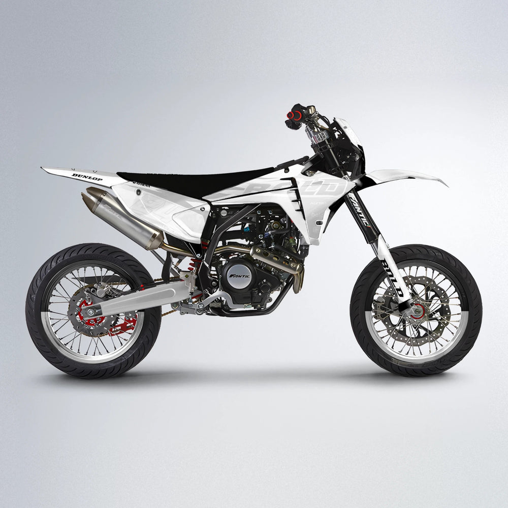 OCEAN Fantic supermoto graphics kit in White