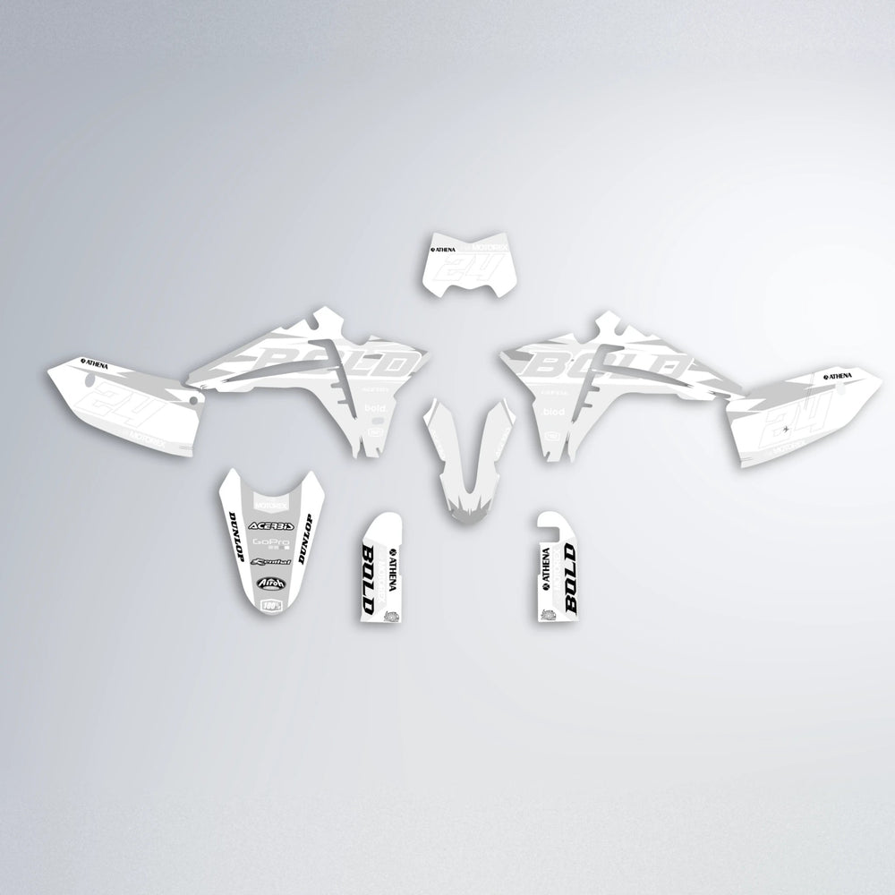 OCEAN Fantic graphics kit parts layout in White