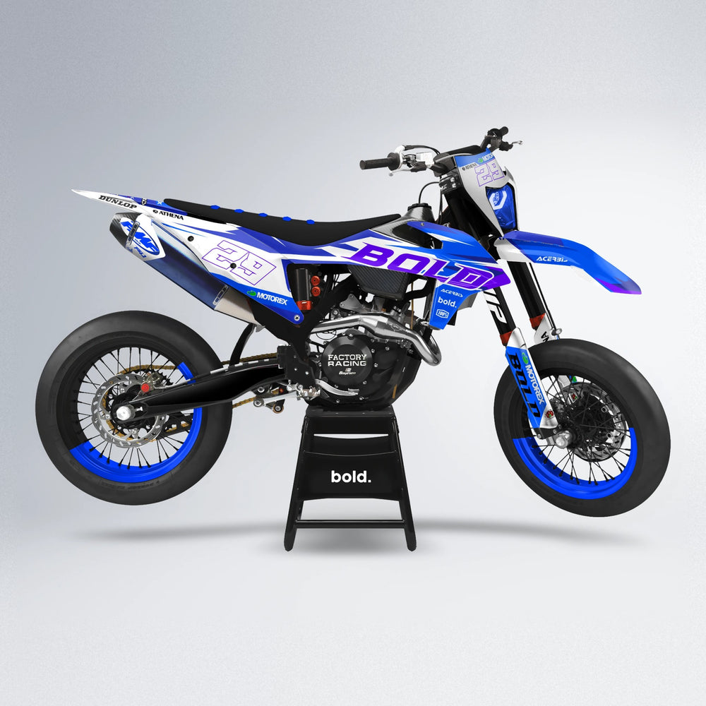 OCEAN supermoto graphics kit in Blue